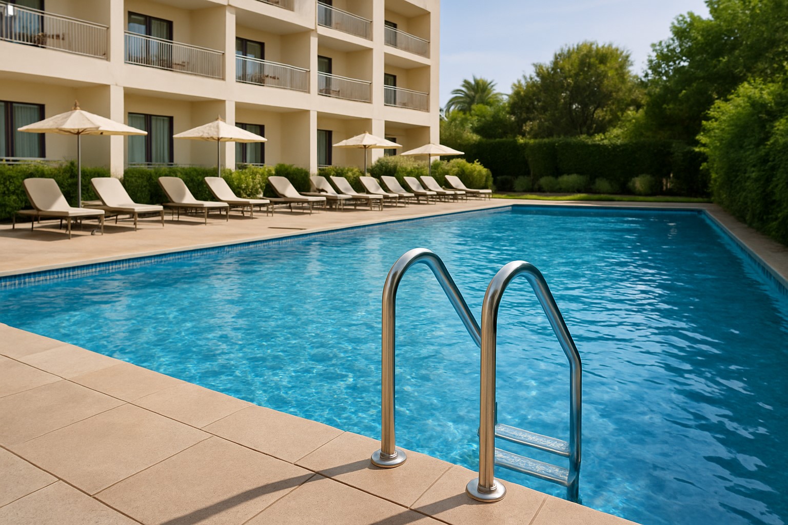 Συντήρηση πισίνας ξενοδοχείου με μειωμένη χρήση χλωρίου και συνδυασμό χαλκού – οξυγόνου